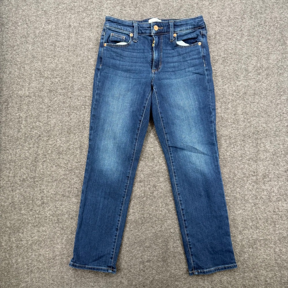 Universal Thread Womens High Rise Slim Straight Jeans Medium Wash Size 26R Crop